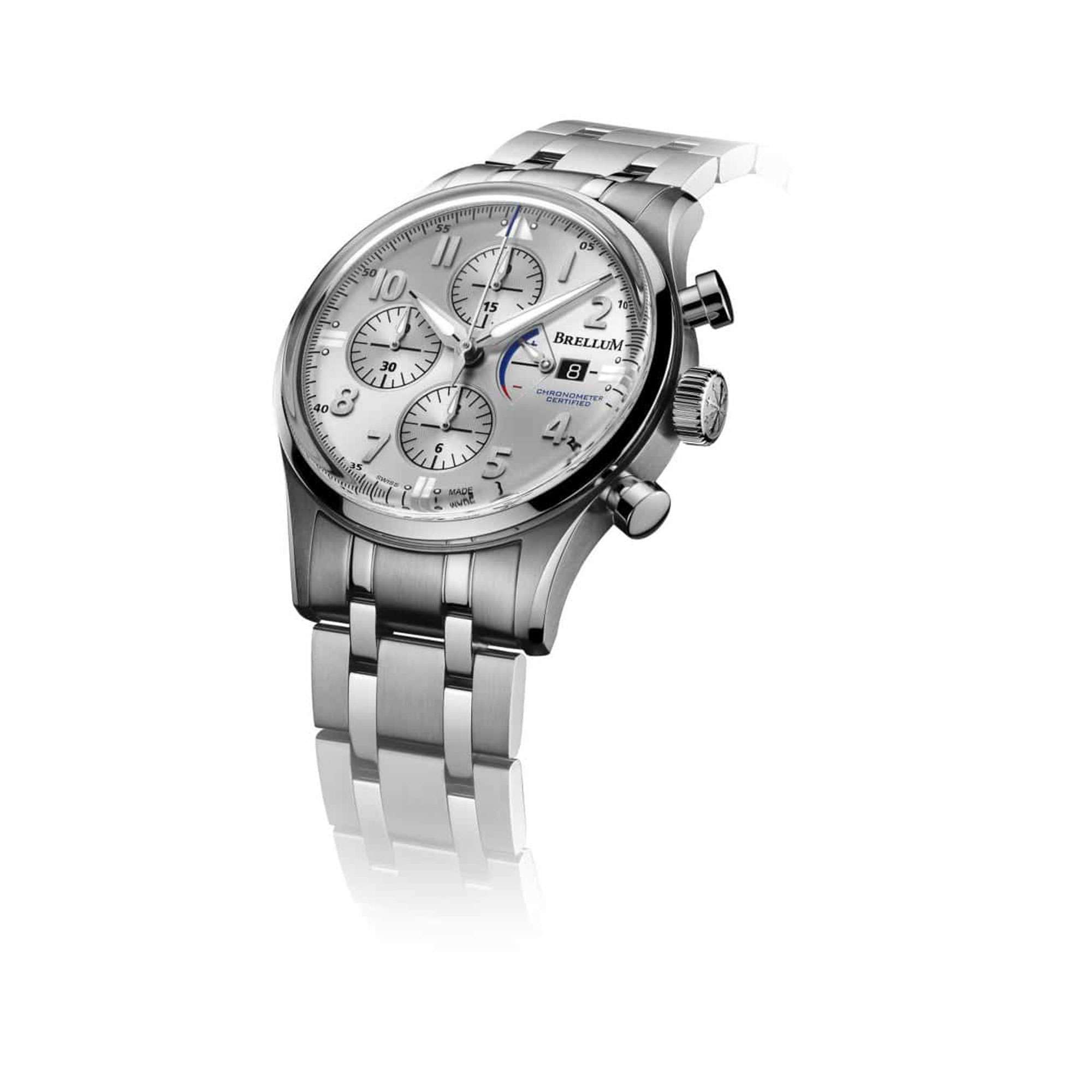 Brellum Pilot Power Reserve Chronometer Silver Dial pilot.207 – Swiss Time