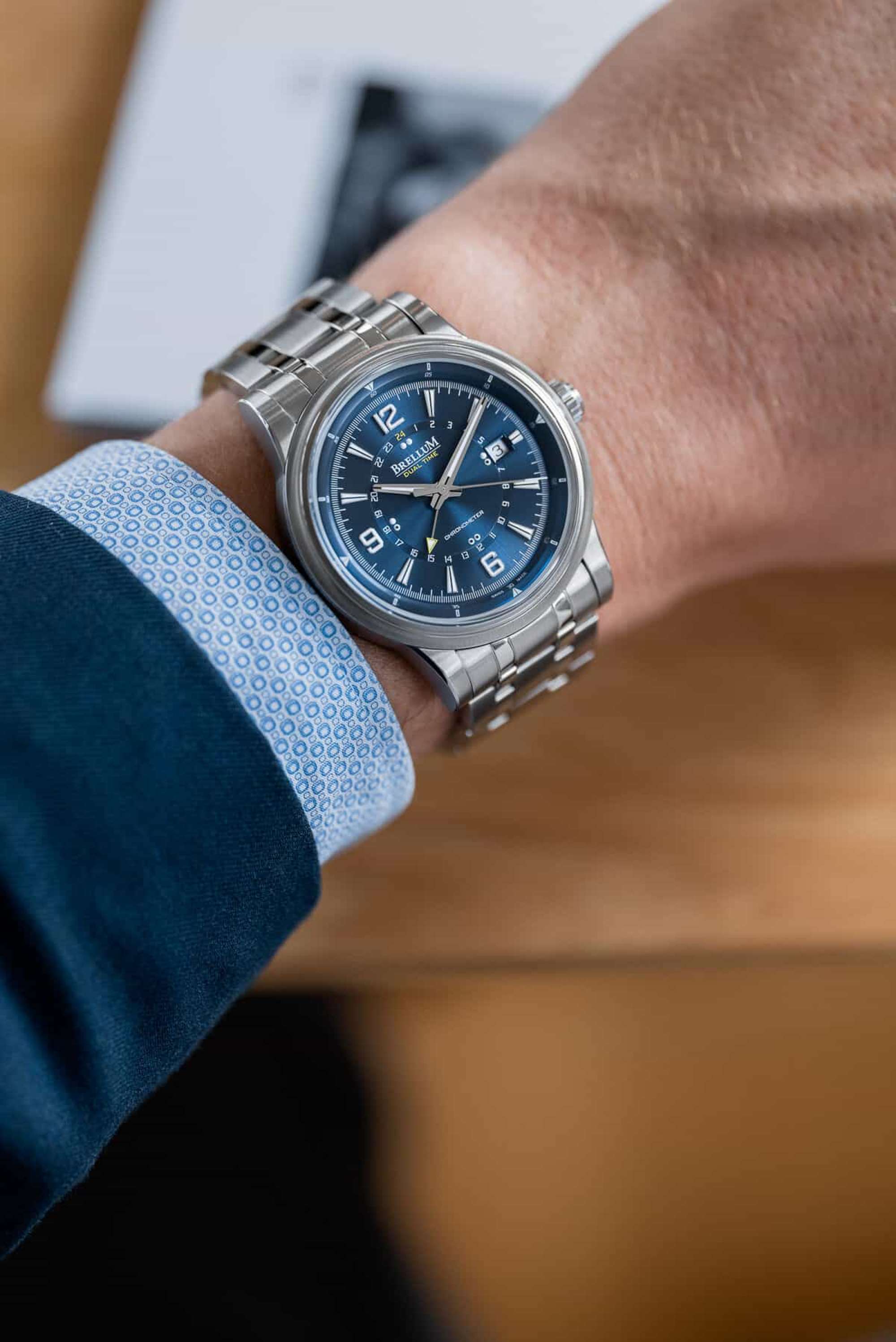 Brellum Wyvern GMT Chronometer Blue Dial W.GMT.110 – Swiss Time