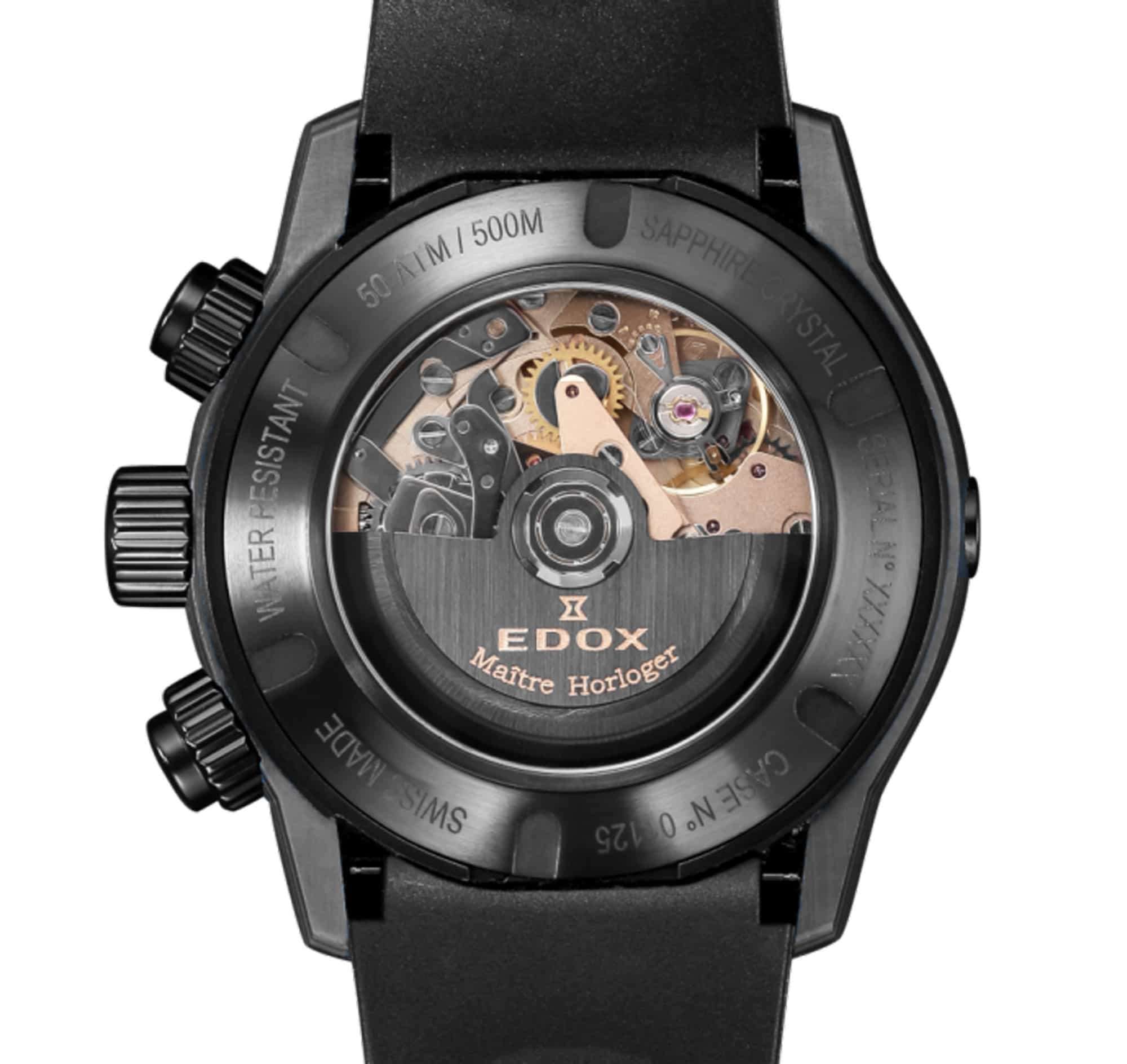 Edox CO-1 Carbon Chronograph Automatic 01125-CLNGN-BUNN – Swiss Time