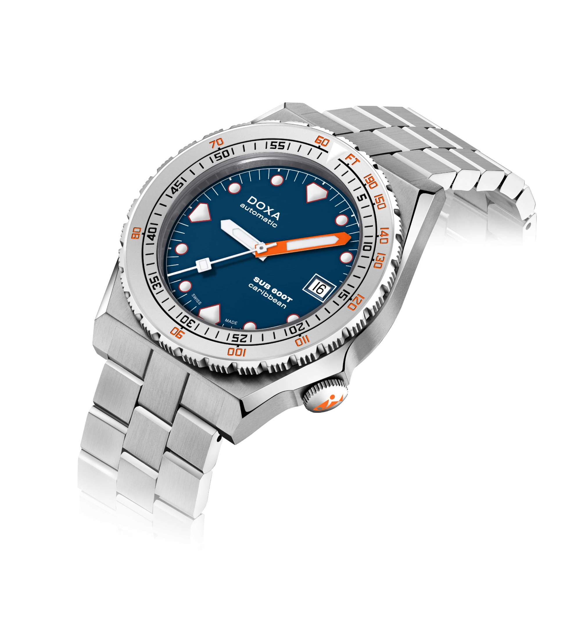 DOXA SUB 600T Caribbean Stainless Steel 862-10-201-10 – Swiss Time
