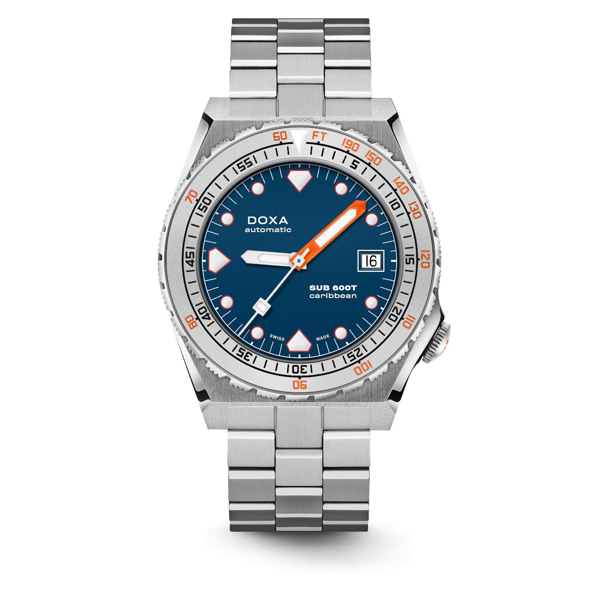 DOXA SUB 600T Caribbean Stainless Steel 862-10-201-10 – Swiss Time