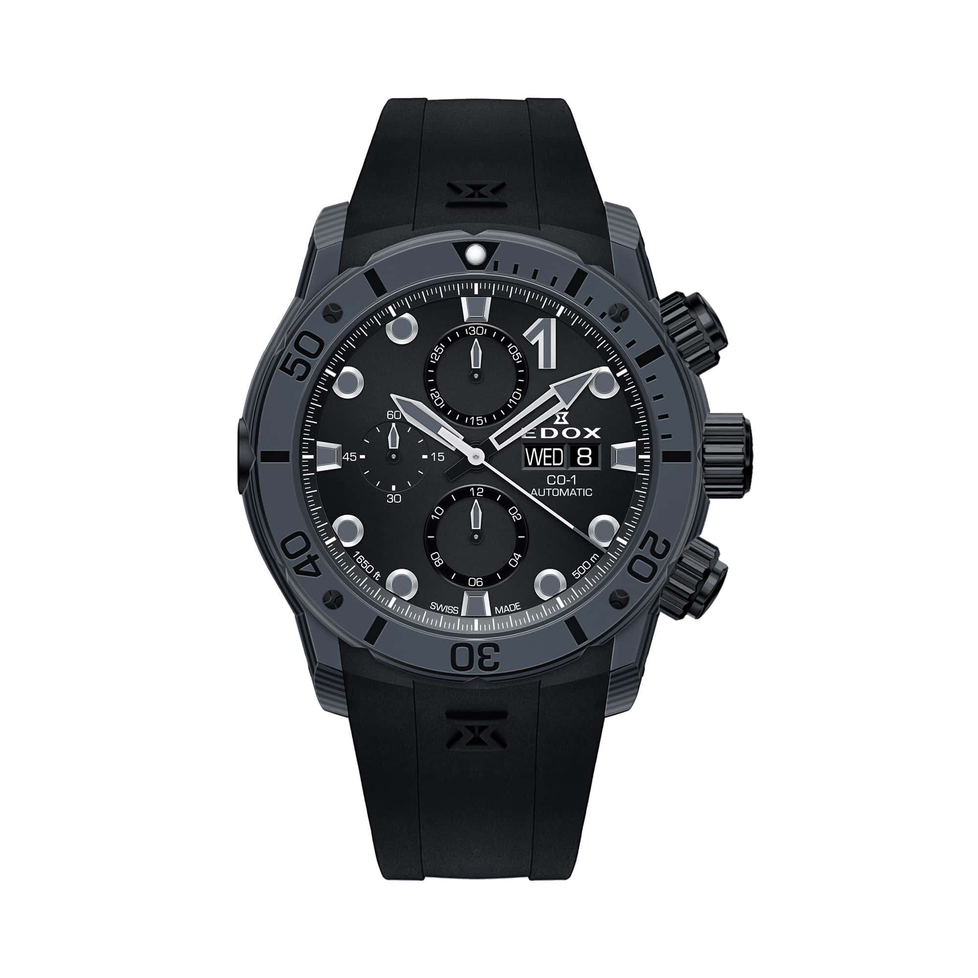 Edox CO-1 Carbon Chronograph Automatic 01125-CLNGN-NING – Swiss Time